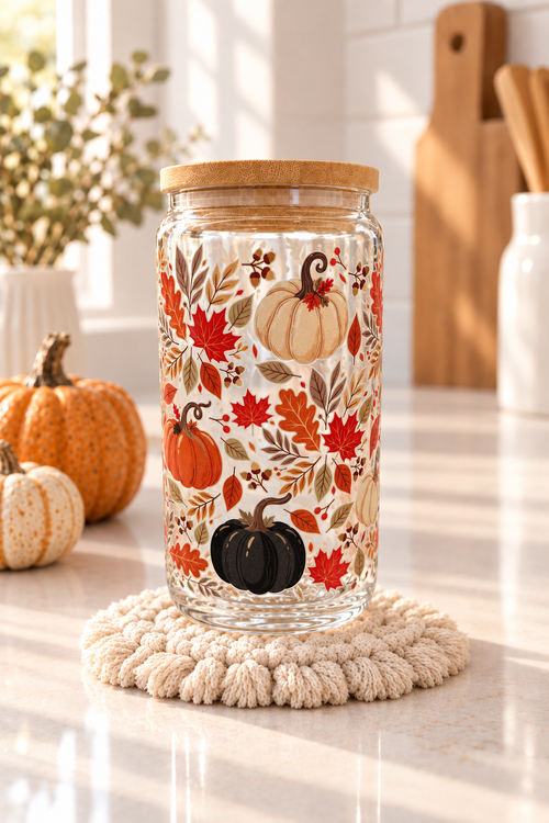 Fall Botanical Pumpkins Cup - Lifestyle