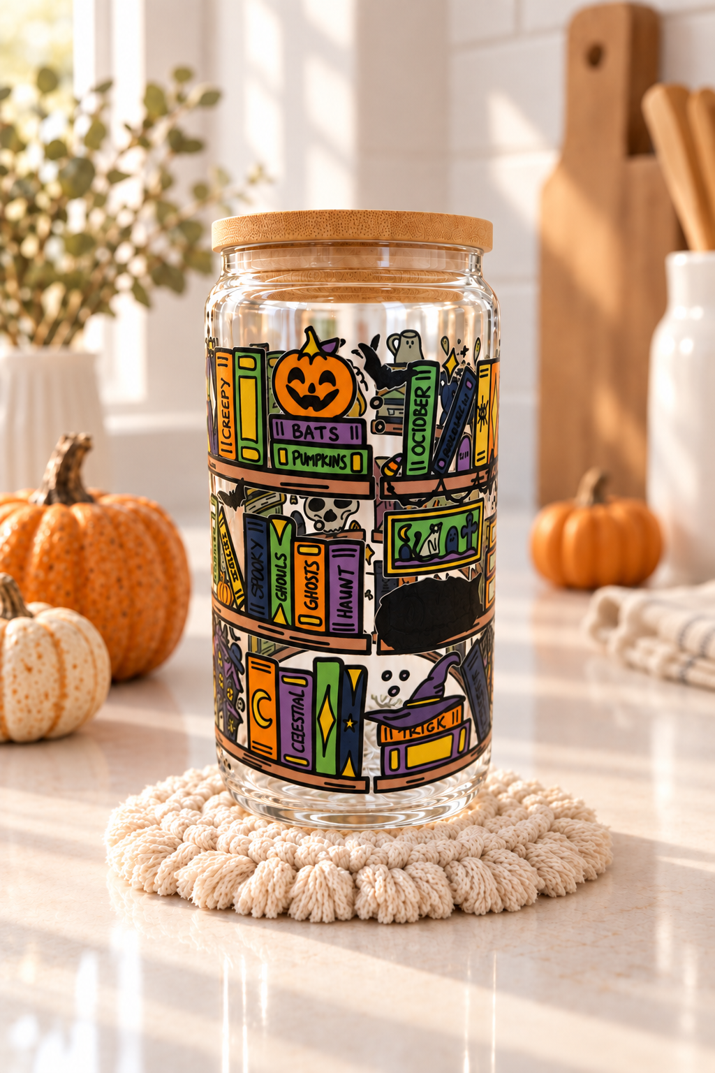 Halloween Bookshelf Cup 2 - Exact Artwork