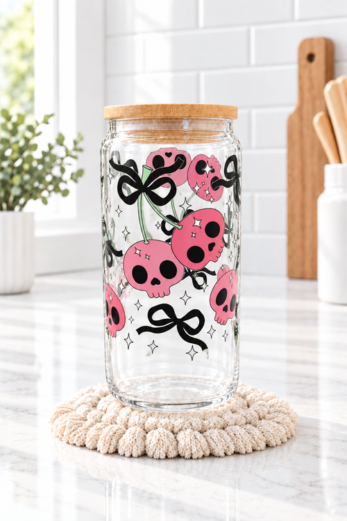Skull Cherry Bow Cup - Lifestyle